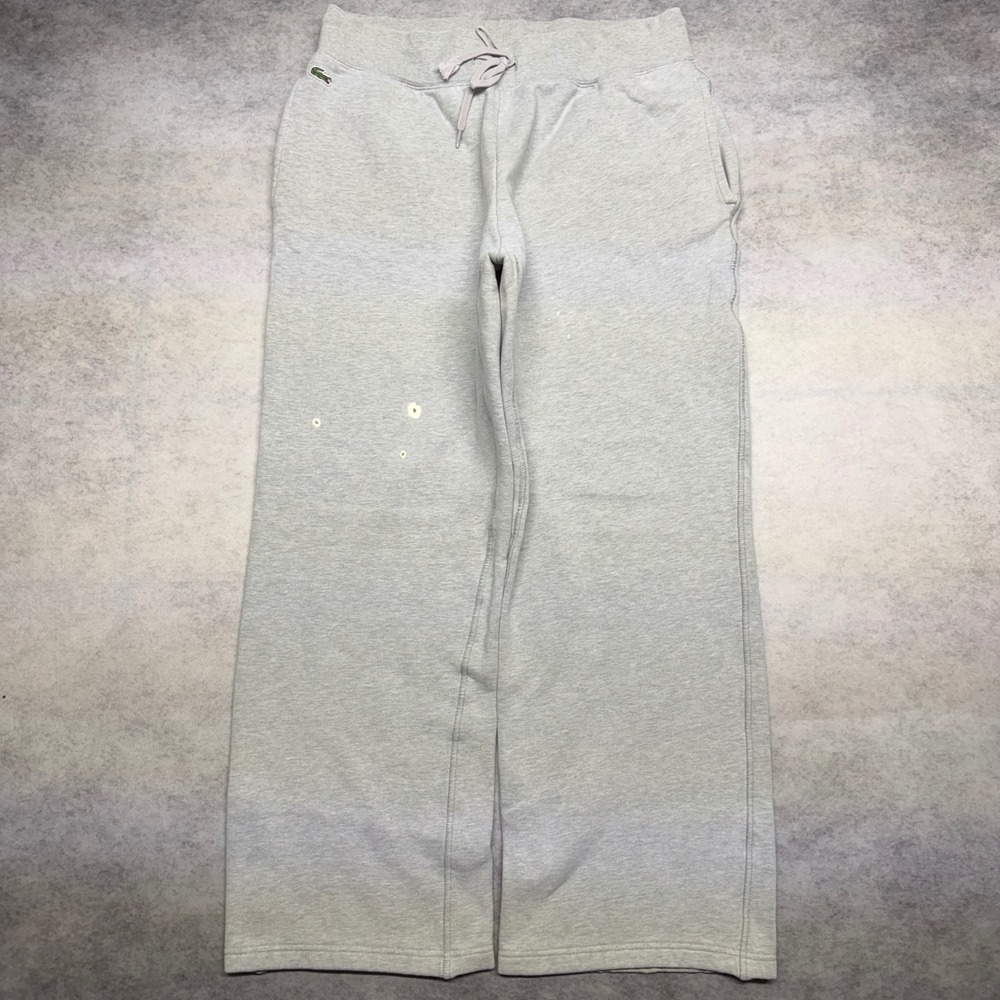 Lacoste Vintage Y2K Heather Grey Wide Leg Sweatpants Mens Size 6 XL Baggy Skater